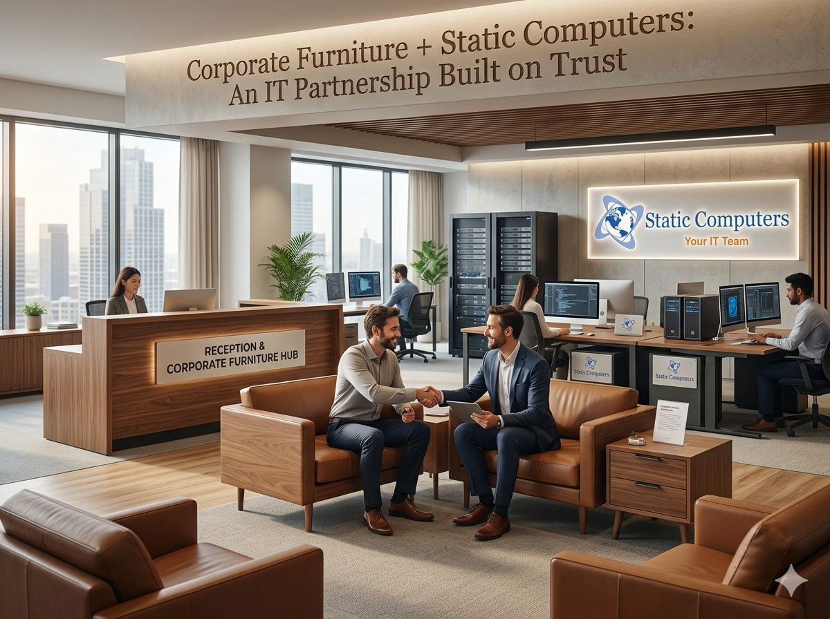 Read more about the article Corporate Furniture + Static Computers: An IT Partnership Built on Trust