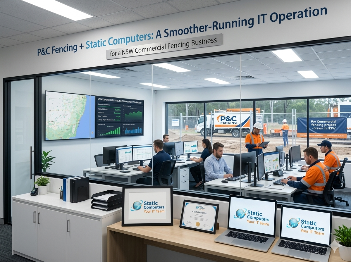 Read more about the article P&C Fencing + Static Computers: A Smoother-Running IT Operation for a NSW Commercial Fencing Business